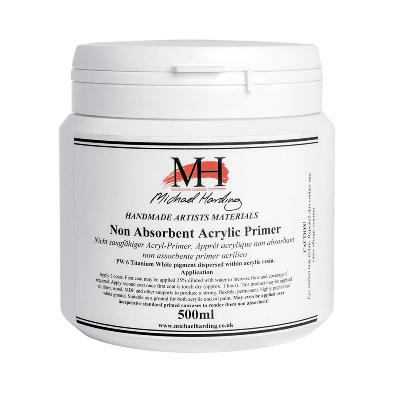 Michael Harding Non-Absorbent Acrylic Primer - Superior Base for Oil Paintings